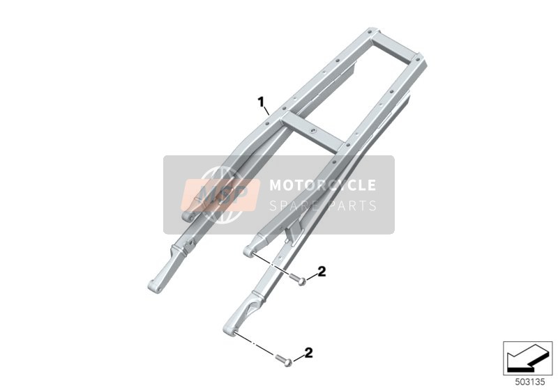 BMW S 1000 XR (0E41, 0E43) 2018 Achterframe voor een 2018 BMW S 1000 XR (0E41, 0E43)