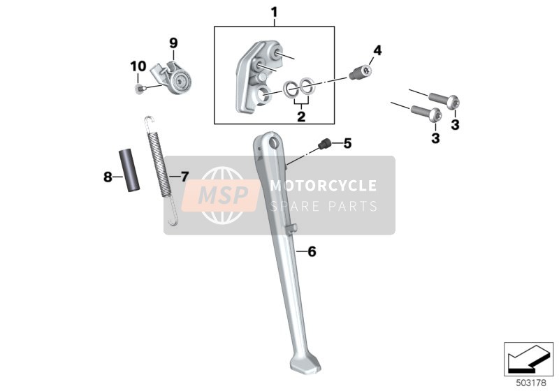 46538404587, Support P Béquille Latérale, BMW, 0