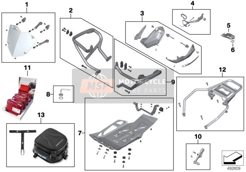 77148548686, Juego De Estribo De Proteccion De Motor, BMW, 0