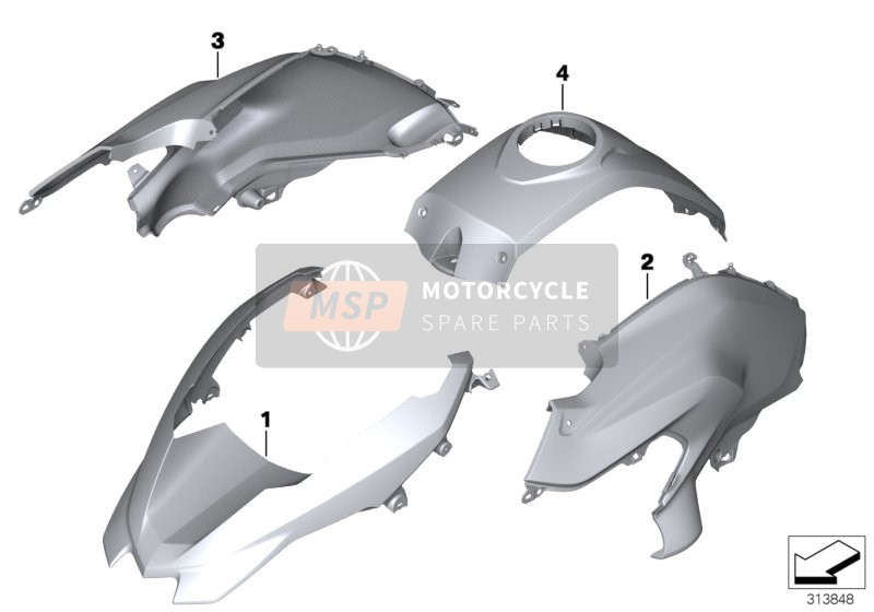 BMW R 1200 GS (0A01, 0A11) 2011 PAINTED PARTS U751 ALPIN-WEISS 3 (1) for a 2011 BMW R 1200 GS (0A01, 0A11)