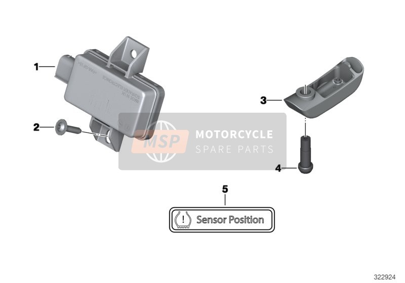 BMW R 1200 GS (0A01, 0A11) 2011 Reequipamiento contr. presión neumátic. para un 2011 BMW R 1200 GS (0A01, 0A11)