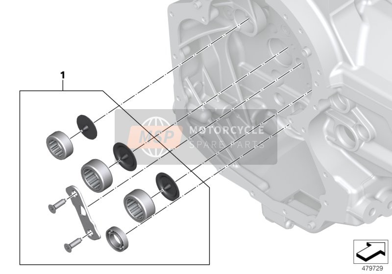 BMW R 1200 GS (0A01, 0A11) 2011 SET CAMS.BEARING TRANSMISSION ENGINE END 1 for a 2011 BMW R 1200 GS (0A01, 0A11)