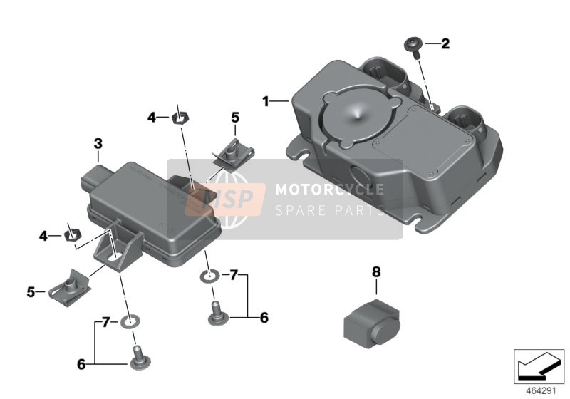 BMW R 1200 GS (0A01, 0A11) 2012 CONTROL UNITS, ALARM SYSTEM AND RDC for a 2012 BMW R 1200 GS (0A01, 0A11)