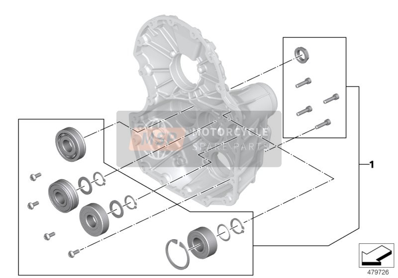 BMW R 1200 GS (0A01, 0A11) 2012 SET CAMSHAFT BEARING DIFFERENTIAL COVER for a 2012 BMW R 1200 GS (0A01, 0A11)