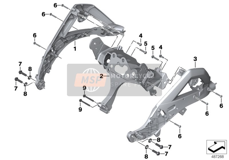 BMW R 1200 GS (0A01, 0A11) 2013 Support jupe avant pour un 2013 BMW R 1200 GS (0A01, 0A11)