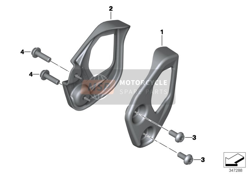 BMW R 1200 GS (0A01, 0A11) 2014 Piatto del tallone per un 2014 BMW R 1200 GS (0A01, 0A11)