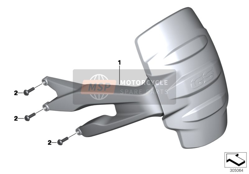 BMW R 1200 GS (0A01, 0A11) 2014 Spritzschutz hinten für ein 2014 BMW R 1200 GS (0A01, 0A11)