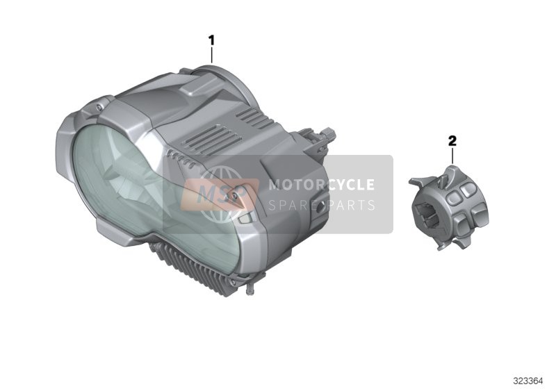 BMW R 1200 GS (0A01, 0A11) 2014 Kit di postmontaggio faro a LED 1 per un 2014 BMW R 1200 GS (0A01, 0A11)