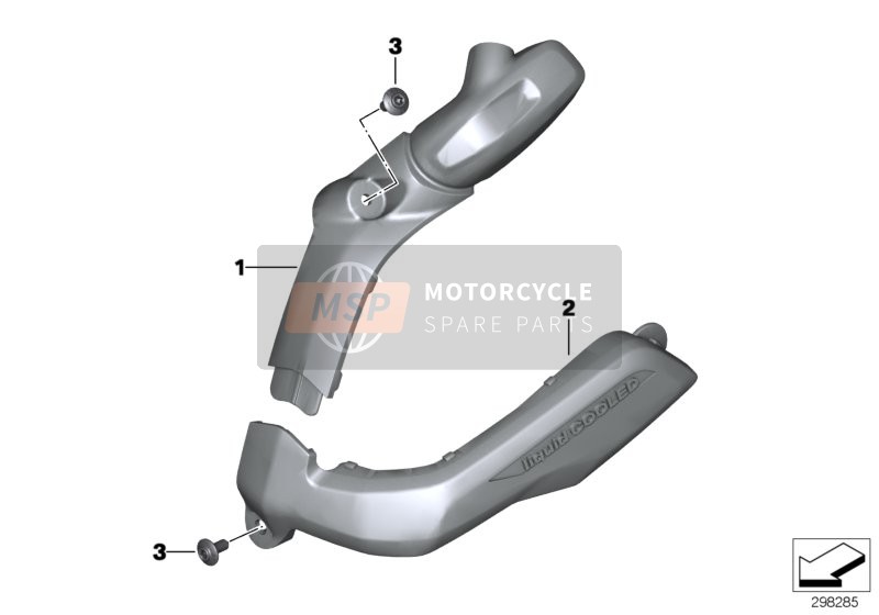 BMW R 1200 GS (0A01, 0A11) 2015 Cubierta bobinas encen./canal cables para un 2015 BMW R 1200 GS (0A01, 0A11)