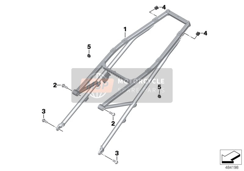 BMW R 1200 GS (0A01, 0A11) 2015 REAR FRAME for a 2015 BMW R 1200 GS (0A01, 0A11)