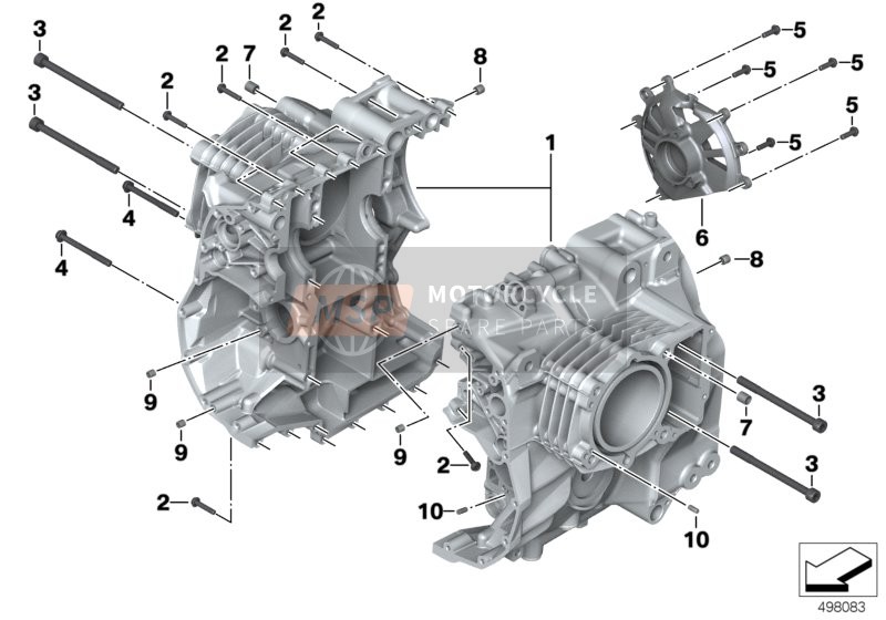 BMW R 1200 GS (0A01, 0A11) 2015 Collegamento a vite corpo motore per un 2015 BMW R 1200 GS (0A01, 0A11)