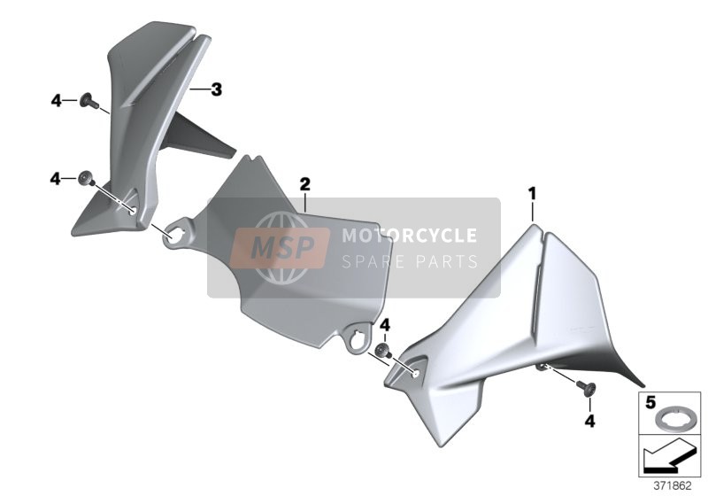 BMW R 1200 GS (0A01, 0A11) 2016 Revestimiento cockpit para un 2016 BMW R 1200 GS (0A01, 0A11)