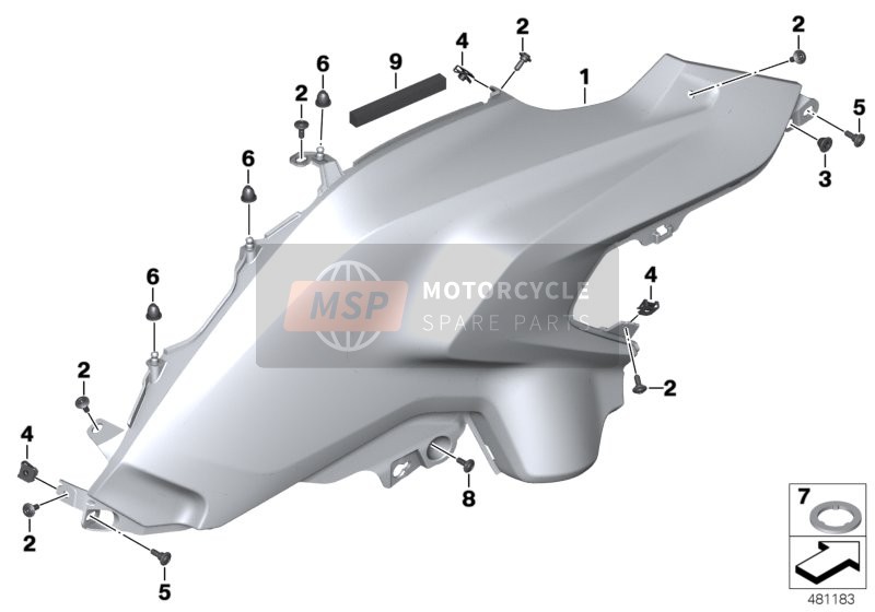 BMW R 1200 GS (0A01, 0A11) 2016 FAIRING SIDE SECTION for a 2016 BMW R 1200 GS (0A01, 0A11)