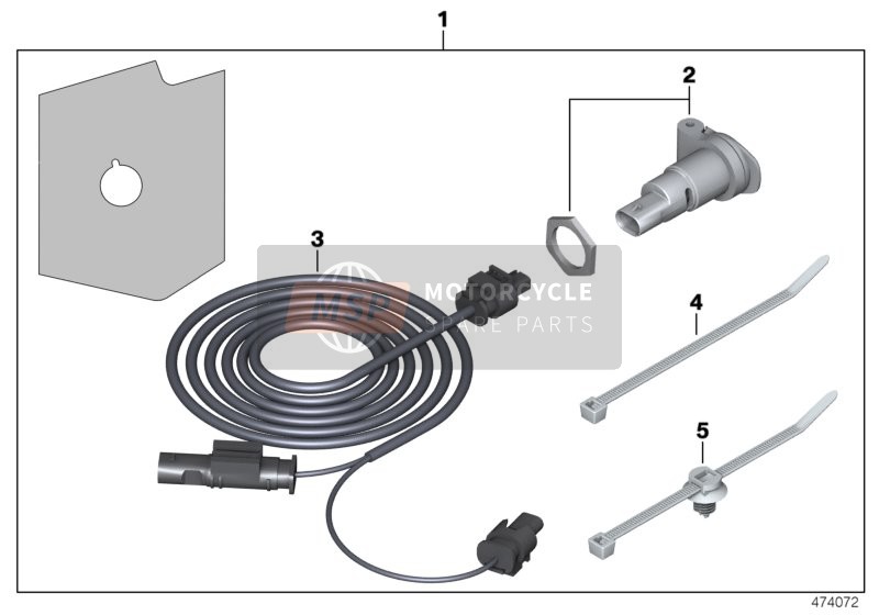 BMW R 1200 GS (0A01, 0A11) 2016 Kit di montaggio success., presa a spina per un 2016 BMW R 1200 GS (0A01, 0A11)