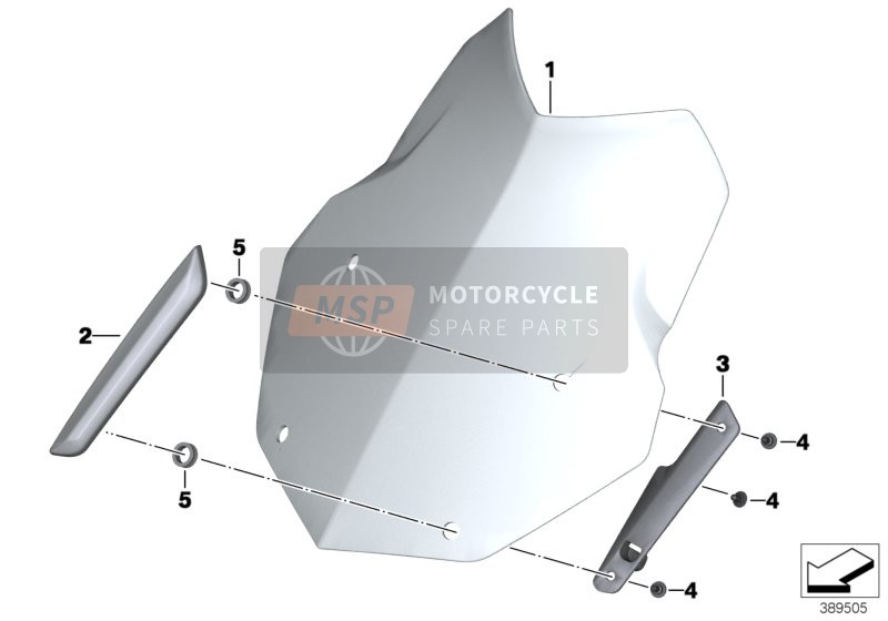 BMW R 1200 GS (0A01, 0A11) 2016 Windschild / Befestigung 2 für ein 2016 BMW R 1200 GS (0A01, 0A11)