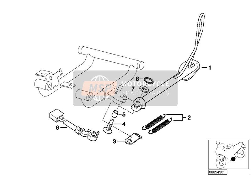 61317654603, Schalter Seitenstütze, BMW, 2