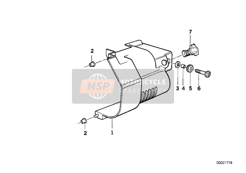 BMW R 1100 RS 93 (0411, 0416) 1993 COVER, STARTER MOTOR for a 1993 BMW R 1100 RS 93 (0411, 0416)