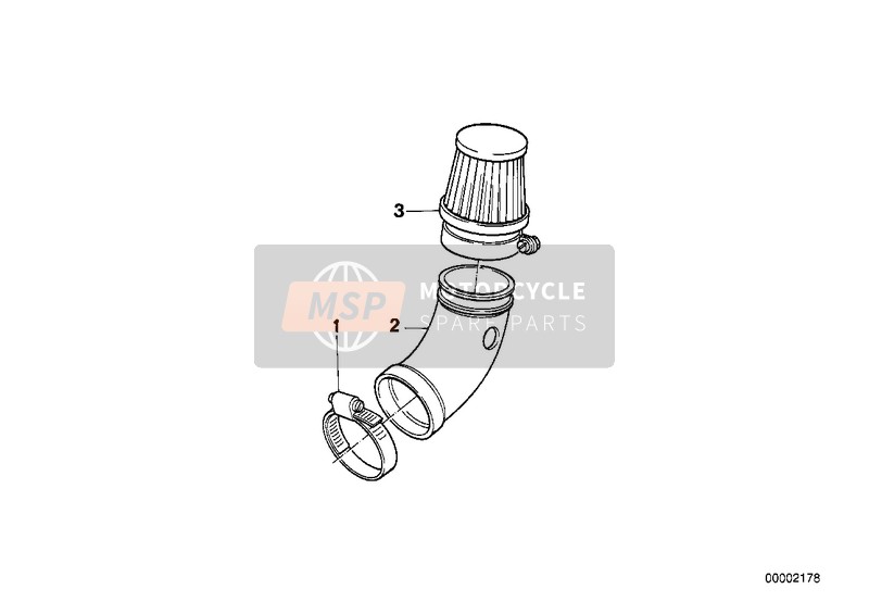 BMW A 10 B08 1989 AIR CLEANER for a 1989 BMW A 10 B08