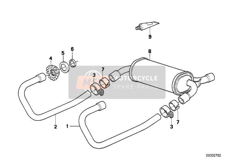 18211457663, Left Muffler Clamp, BMW, 0