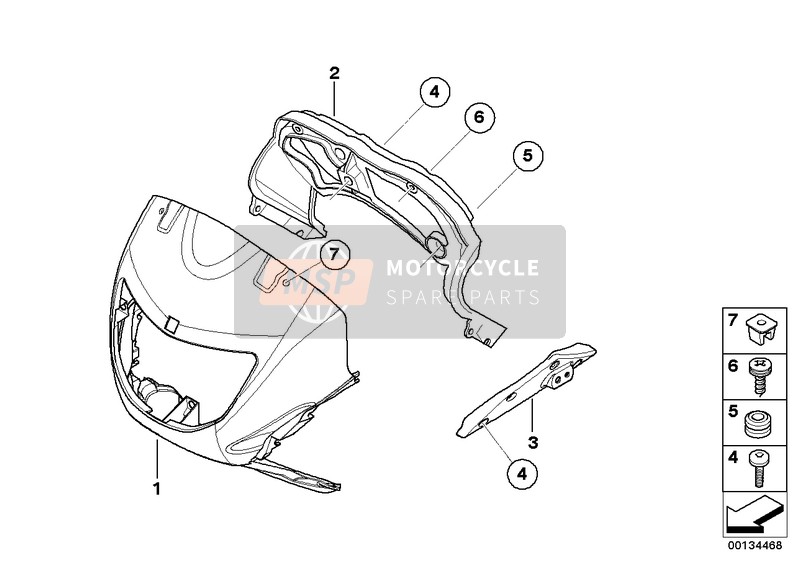 BMW G 650 GS 09 (0180) 2009 TRIM PANEL, UPPER PART para un 2009 BMW G 650 GS 09 (0180)