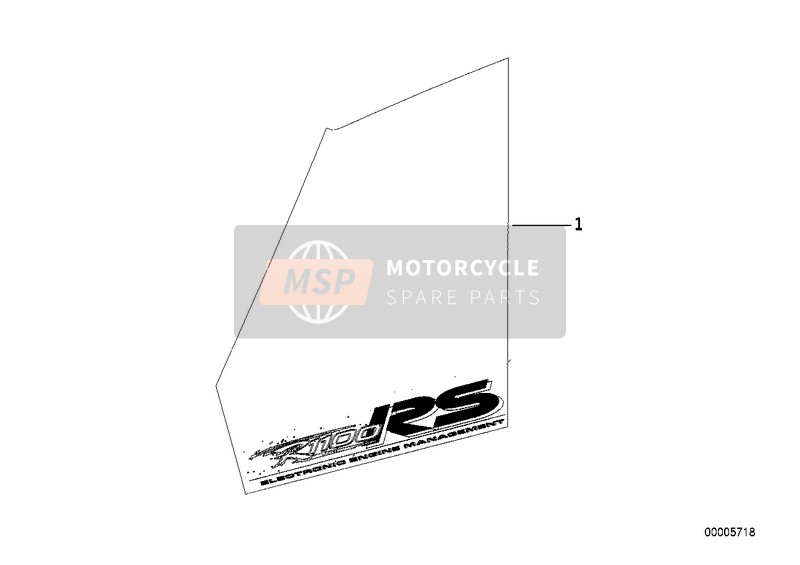 BMW R 1100 RS 93 (0411, 0416) 1993 STICKER for a 1993 BMW R 1100 RS 93 (0411, 0416)