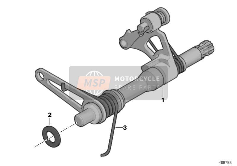 BMW R 1100 RS 93 (0411, 0416) 1995 5-SPEED GEARBOX SHIFTING SHAFT pour un 1995 BMW R 1100 RS 93 (0411, 0416)