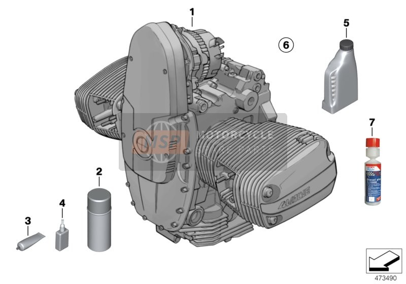 BMW R 1100 RS 93 (0411, 0416) 1996 ENGINE 1 for a 1996 BMW R 1100 RS 93 (0411, 0416)