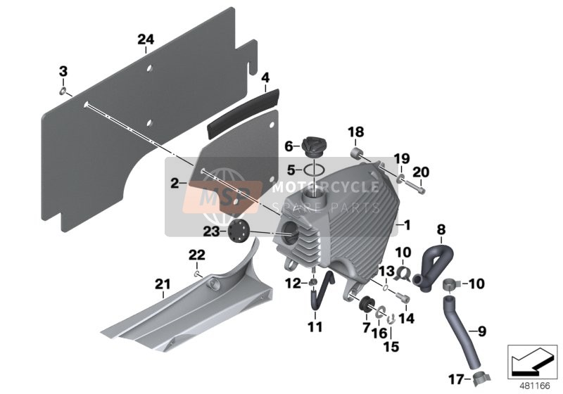 BMW G 650 GS 09 (0180) 2009 Alimentat.d'huile, réservoir d'huile pour un 2009 BMW G 650 GS 09 (0180)