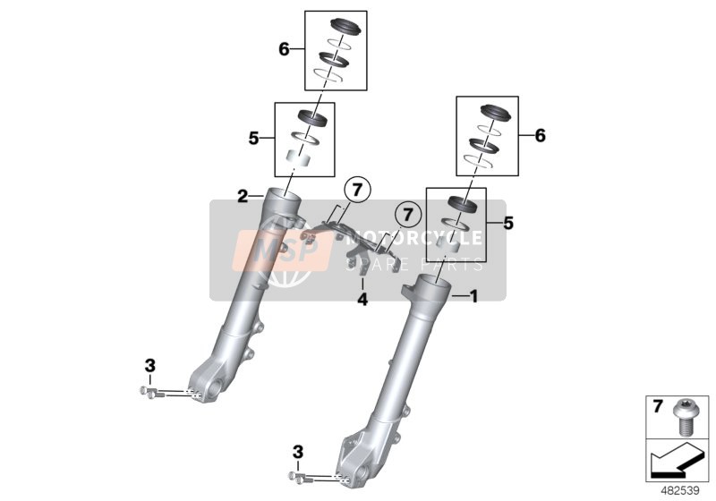 31428358445, Set Glijbussen, BMW, 2