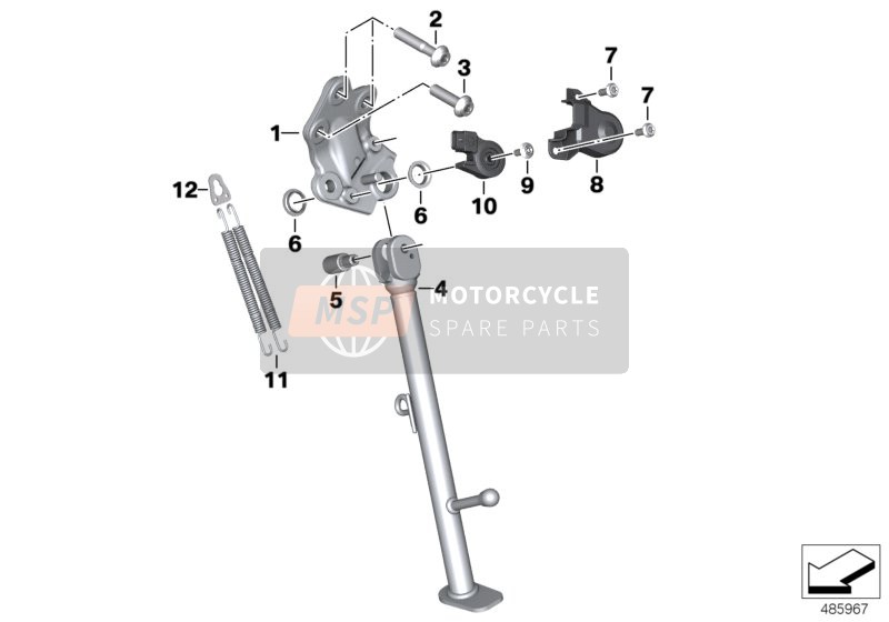 BMW F 750 GS (0B08, 0B18) 2017 Costado para un 2017 BMW F 750 GS (0B08, 0B18)