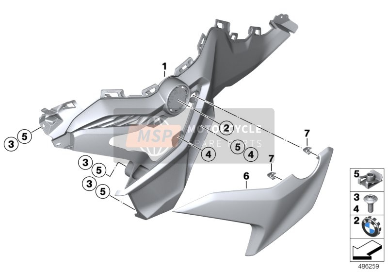 46638564579, Embellecedor Del Radiador Izq., BMW, 1