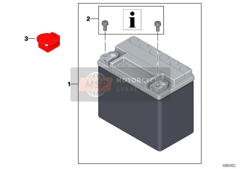 61218544472, Battery, BMW, 1