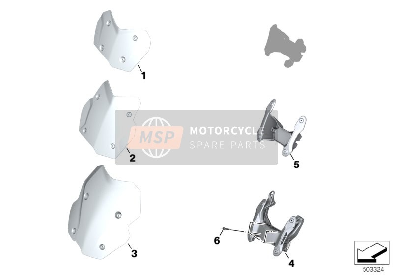 BMW F 750 GS (0B08, 0B18) 2017 Windschild für ein 2017 BMW F 750 GS (0B08, 0B18)