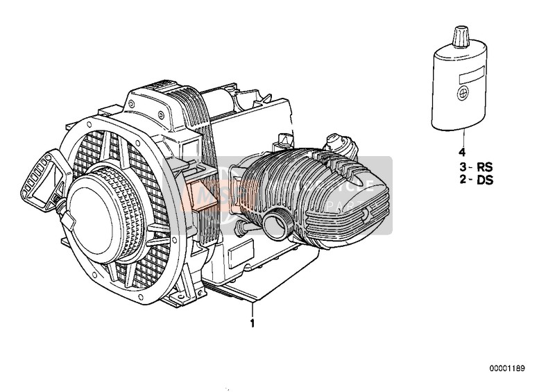 BMW A 10 B08 1989 ENGINE for a 1989 BMW A 10 B08