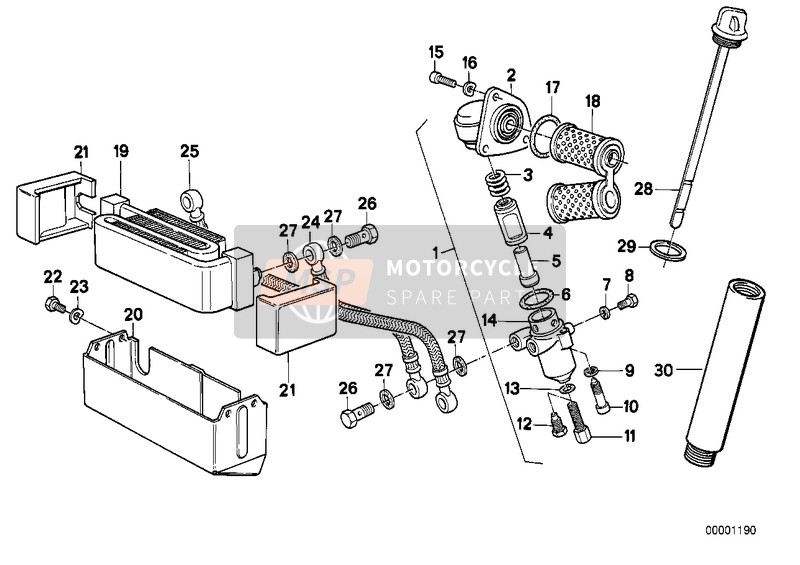 BMW A 10 B08 1989 LUBRICATION SYSTEM for a 1989 BMW A 10 B08