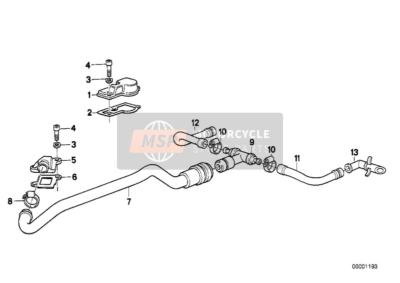 13721337342, Abrazadera Tubo Flexible, BMW, 1