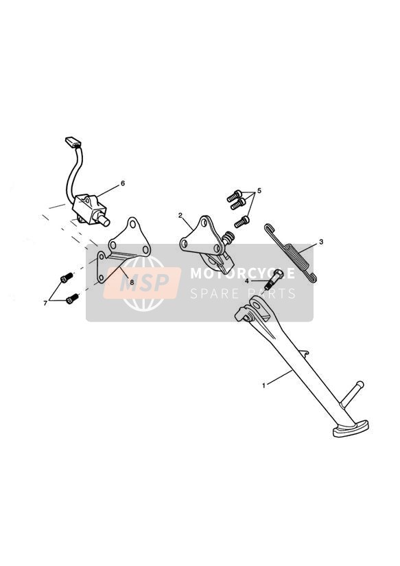 T2080808, Spring, Sidestand, Triumph, 1