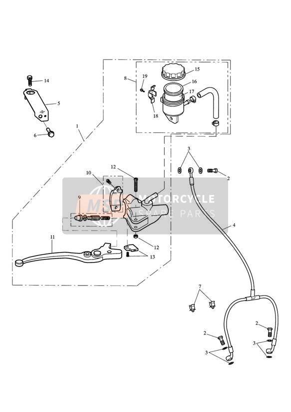 T3700233, Clip, Brake Hose, Triumph, 0