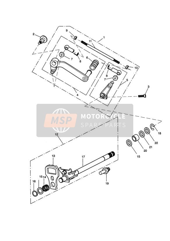 Mécanisme de changement de vitesse No Eng 340170 GT
