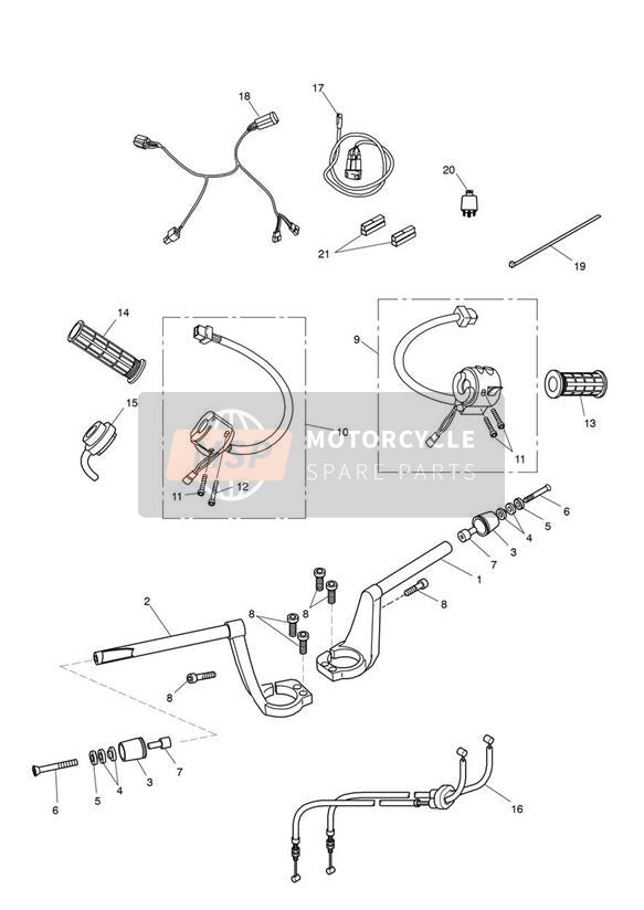 T2040969, Finisher, Handlebar, Triumph, 1