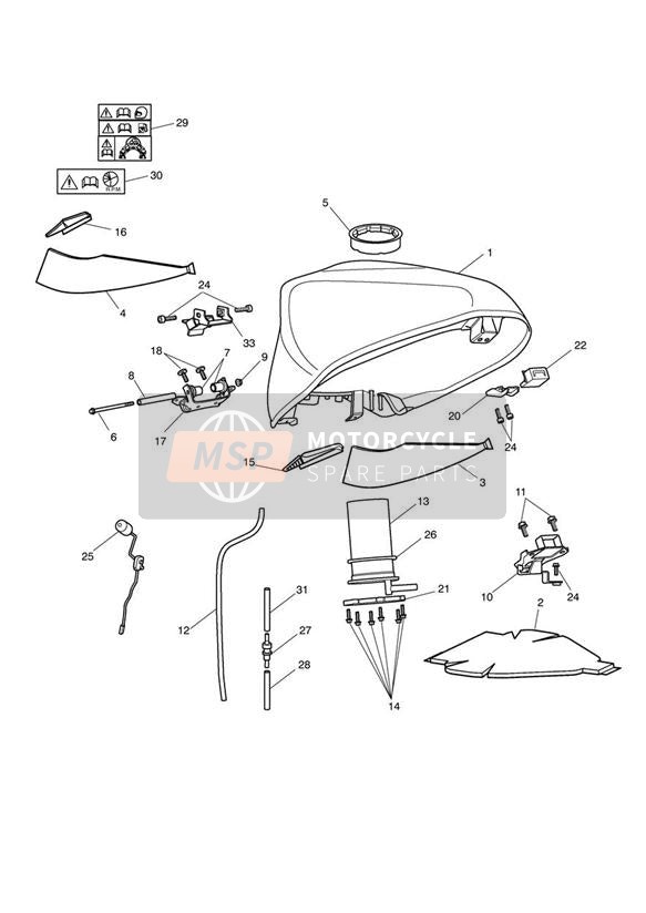 T3205063, Bolt, Hhf, Lghtd, M6 X 16, Slv, Triumph, 1