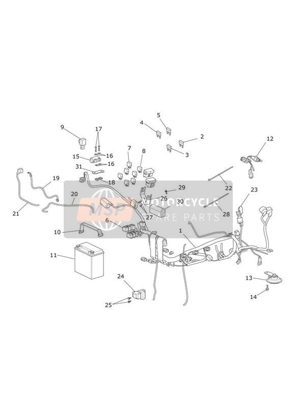 T2500113, Horn Assembly, Hi Tone, Triumph, 2