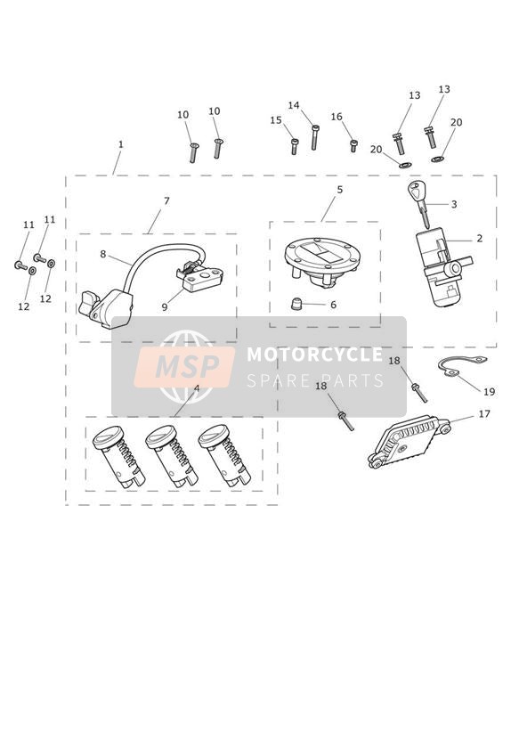 T3330324, Bolt, Shear, M6 X 1 X 20, Enc, Triumph, 1