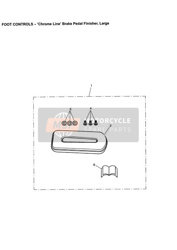 Kit de Finalizador de Pedal de Freno con Línea Cromada Grande