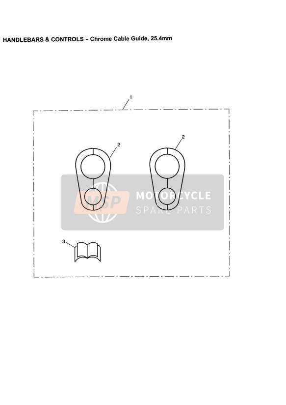 Guía de cable cromado 254mm