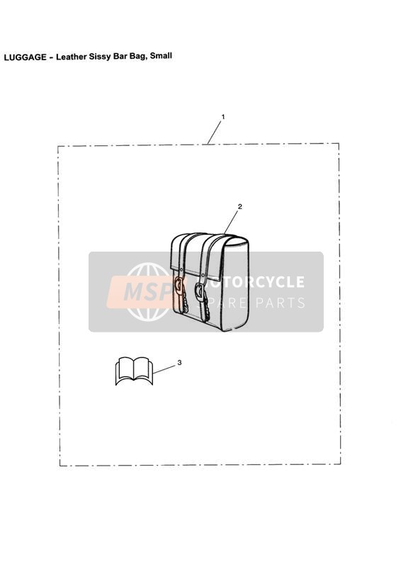 Bolsa de Respaldo de Pasajero de Cuero Pequeña