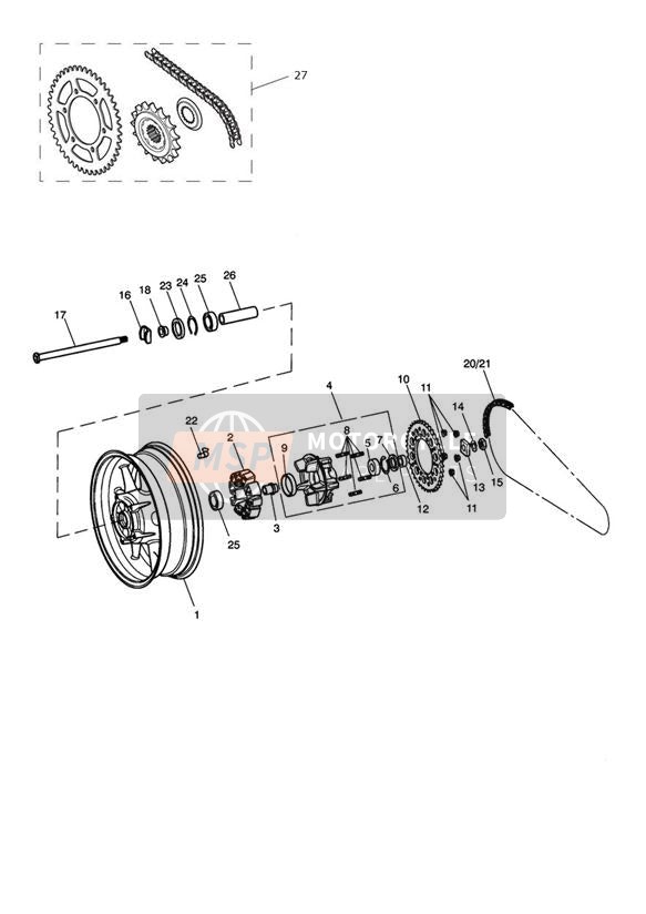 T3350250, Locknut, Flanged, M10, Triumph, 2