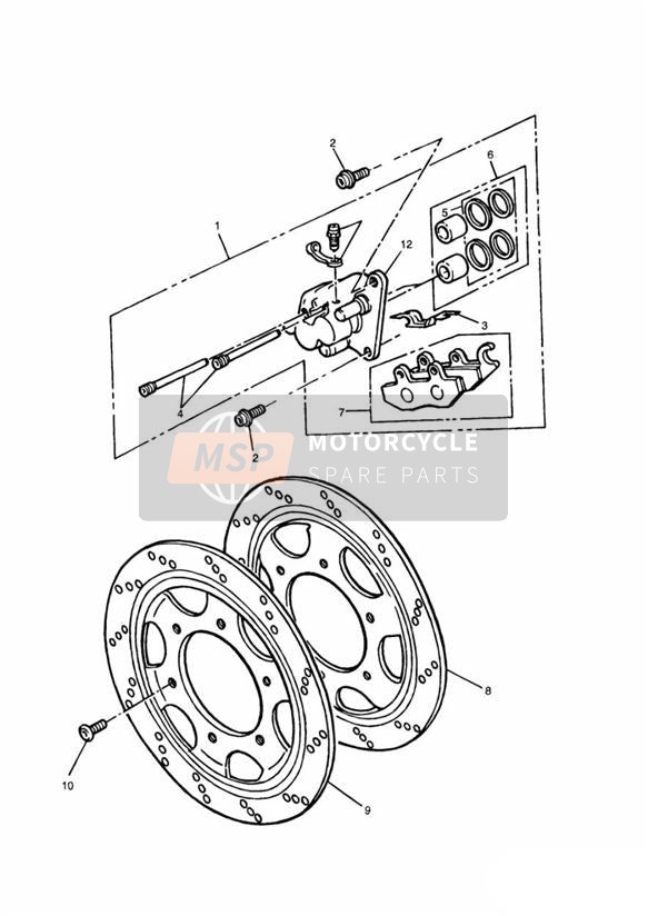 T2020954, Pad Spring Set, Triumph, 1