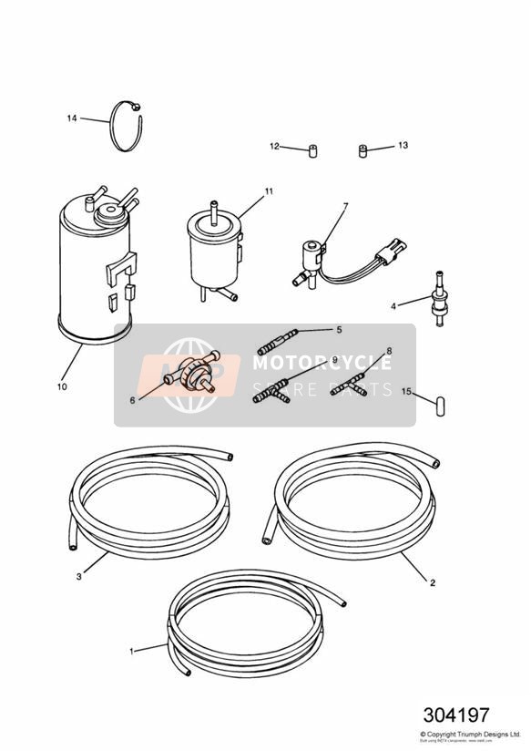 T3620308, Connector, Straight, 6mm, Triumph, 0