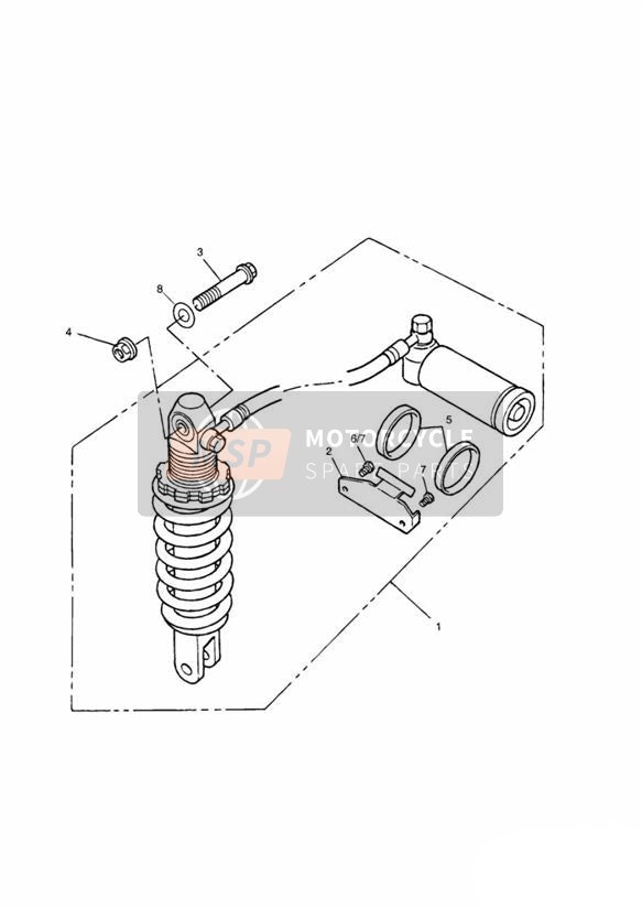 T3201228, Bolt, Hhf, M8 X 14, Slv, Triumph, 2